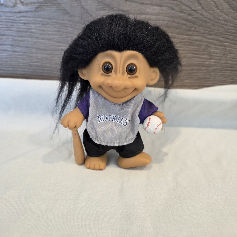 Troll Doll with Rockies Baseball Outfit